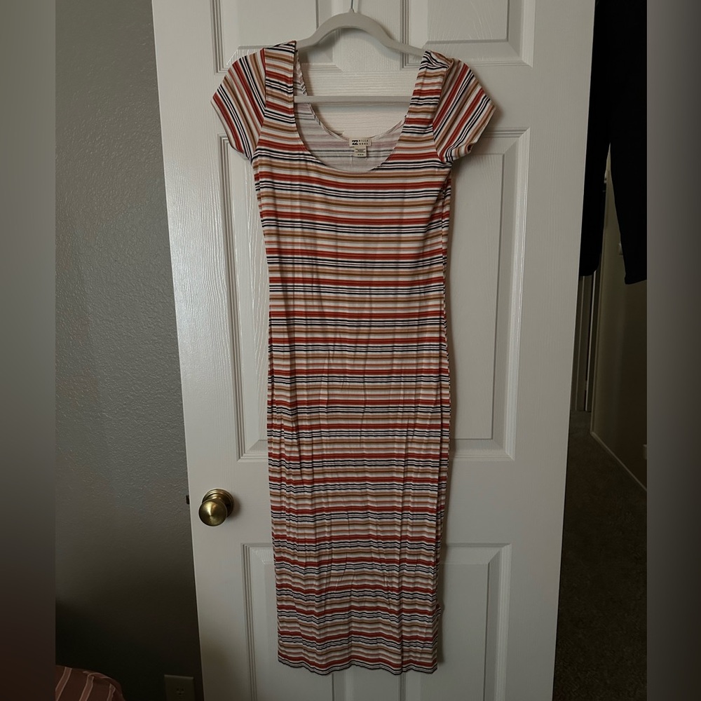 Billabong Multicolor Striped Midi Dress